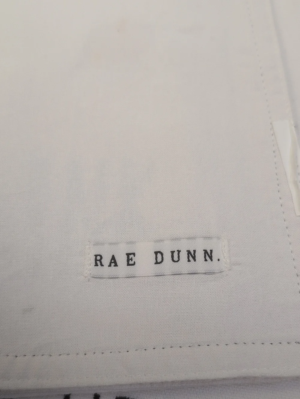 Rae Dunn White Placemats with Black Logo Tag.Set of 4